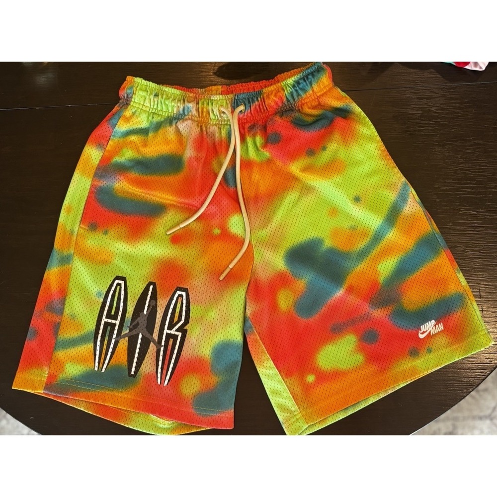 Jordan Shorts Mens Sz M Multicolor‎ Tie Dye Jumpman Air Mesh Basketball